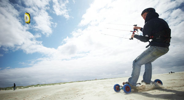 HQ Scout Power Kite on a Landboard