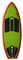 Slasher Pro X Wakesurf Board Front Green/Red