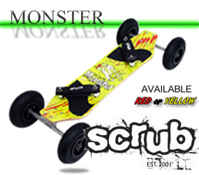 Monster SCRUB LANDBOARD YELLOW Also Available in Red