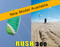 HQ Rush III 300 Trainer Kite in action and close up of kite profile while flying. THIS COULD BE YOU FLYING THIS!