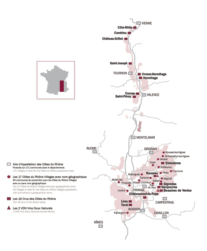 A brief guide to the wines of the the Rhône region, France