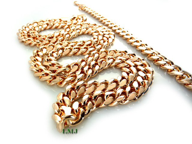 14k rose gold cuban link chain