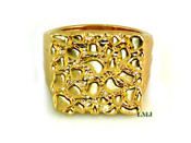 Gold tone "Nugget" Ring (Clear-Coated)