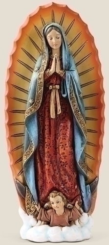 Our Lady of Guadalupe Statue. Resin/Stone Mix. Dimensions: 7.25"H x 3"W x 1.5"D