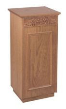Dimensions: 34" height, 6" width, 16" depth. Brass crosses and casters are available for an additional charge