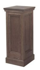 Dimensions: 36" height, 15" width, 15" depth. Brass cross and casters are available for an additional charge