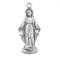 Sterling Silver Our Lady of Grace double sided medal-pendant. OL of Grace pendant comes on a 18" genuine rhodium plated curb chain. Dimensions: 1.0" x 0.7"(26mm x 18mm).  Solid .925 sterling silver.  Made in USA.