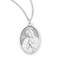 1" Oval Sterling Silver Our Lady of Guadalupe Medal with 18" chain