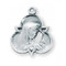 7/8" Sterling Silver Our Lady of Sorrows Our Lady of Sorrows, Patroness of Slovakia Medal comes on a 16" genuine rhodium plated curb chain.  Deluxe velvet gift box included.  Made in USA.