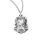 13/16" Round Sterling Silver Our Lady of Sorrows Medal on an 18" genuine rhodium plated chain. Deluxe gift box included. 