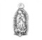 3/4" Sterling Silver or 16k Gold over Silver Our Lady of Guadalupe pendant on an 18" genuine rhodium or gold plated  curb chain. Comes in a deluxe velour gift box. Made in the USA