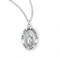7/8" Sterling Silver  Oval Our Lady of Guadalupe Medal with 18" chain. 