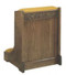 Prie dieu with shelf. Padded kneeler and armrest. Dimensons: 32" height, 24" width, 21" depth
