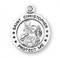 Sterling Silver Saint Christopher medal.  Sterling Silver St. Christopher medal is supplied with a 24" genuine rhodium plated endless curb chain. St Christopher Medal comes  in a deluxe gift box.  Dimensions: 1.0" x 0.8" (25mm x 20mm). Made in the USA!  