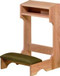 Prie dieu with padded kneeler. Dimensions are 36"W x 32"H x 21"D 