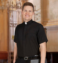 short sleeve tab collar catholic shirt