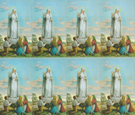 Our Lady of Fatima personalized Prayer Cards from the Bonella Line. Bonella artwork is known throughout the world for its beautiful renditions of the Christ, Blessed Mother and the Saints. 8 1/2" x 11" sheets with tab that separates into 8- 2 1/2" x 4 1/4" cards that can be personalized and laminated at an additional cost.  ( Price per sheet of 8)