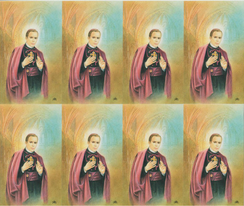St. John Neumann personalized Prayer Cards.  8 1/2" x 11" sheets with tab that separates into 8- 2 1/2" x 4 1/4" c cards that can be personalized. Cards can be laminated at an additional cost.  (Price per sheet of 8)