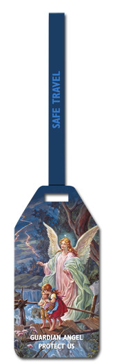 Guardian Angel Flexible Poly Luggage Tag. Dimensions: 2-1/8" x 4-1/8" . Reverse side for has space for your personal information.