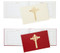 This 9 1/2" x 2" Guest Book has 112 acid free pages for plenty of guests and many occasions. Beautifully bound in red or cream color leatherette with Celtic Cross on cover. Inspiration Psalms on each page.