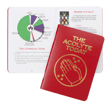 A gift to the Mass Servers at your alter. This keepsake manual has a leatherette cover with full color instructions, glossary, calendar, and a wealth of other information.  