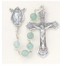 Pewter rosary made with 6mm round genuine aventurine beads.  Exclusive designed sterling silver Miraculous centerpiece and pewter 2”crucifix. Handmade in the USA. Presented in a deluxe velour metal gift box