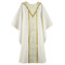 Cream Chasuble with Tapestry Center with Gold Outline. Available in Standard 57" Wide x 51" Long or Ample 64" wide x 52" Long


