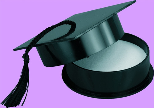 3" Black  Graduation Hat Favors!  Fill with your graduates favorite candy or a piece of jewelry! Bulk pricing available. Please make selection for color. 