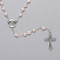First communion 18"L Heart Rosary. Rosary is made of 6mm Pearlized Pink Heart Shaped Glass Beads. Centerpiece is a Chalice Comes in a velvet box. A wonderful keepsake for any girl making her communion to treasure forever.