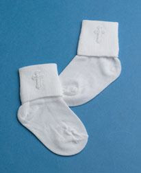 boys christening socks