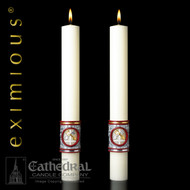 Upon This Rock Paschal Altar Candles in 4 sizes