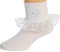 Girls 100% nylon sock with embroidered cross appliques. Small 00-  Medium 0-0, Large 1-2