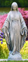 18" - Weight 12 lbs. - 18" Blessed Mother Outdoor Cement Statue.  
Statue is 17.75"H. Weight is 12lbs. Dimensions are: 7"W and the Base is 5" Sq. 
NOTE: Statues are hand crafted. Please allow  4-6 weeks for delivery.