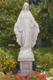 This Blessed Mother outdoor statue is hand-crafted by local artists, making each one a unique original. The statue you receive may have a slightly different color, shape, size, and texture from the one shown. This statue comes in detailed stained for a natural cement finish. Please allow for 4-6 weeks for delivery.

Dimensions and Details:
Height: 64" 
Width: 29"
BW: 18", BL: 16.5"
Detailed stain or natural cement finish
Handcrafted and Made to Order. Allow 4-6 weeks for delivery
Made in the USA