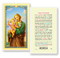 Prayer to Saint Joseph. Clear, laminated Italian holy cards with Gold Accents. Features World Famous Fratelli-Bonella Artwork. 2.5" x 4.5" 