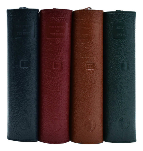 Leather zipper covers for the Liturgy of the Hours NOT AVAILABLE FOR LARGE PRINT EDITION!

409/10LC: Liturgy of the Hours, The Complete Set of 4