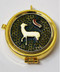 Teca Eucharistic "Lamb of Peace" Complete with ring to hang it on the neck. Measures 2" round x 1/2"H