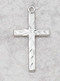 Sterling Silver Cross Pendant with Etched Design. 3/4" long on an 18" Chain . Deluxe Gift Box.