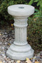 This fluted pedestal is beautiful and a great addition to your garden. The cement pedestal is a great option for elevating your garden statues.
Dimensions: 
19"Height, Octagonal Base 11",  Top Diameter 10, Weight 53lbs