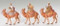 Fontanini 5" scale 3 piece set of King's on Camels figures. Polymer
