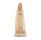 4" Our Lady of Fatima  hand painted solid resin statue with gold leaf trim accents and Italian gold stamped prayer card. (Deluxe Window Box)