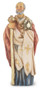 4" St. Nicholas statue is hand painted and is made of a solid resin. Statue has gold leaf trim accents and Italian gold stamped prayer card. Boxed 