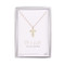 Gold Plate Infinity Cross on a 15" chain with a 1" extender. Measures 3/4"W x 1"H 