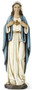 Immaculate Heart of Mary Statue. This 10"H Immaculate Heart of Mary statue is made of a resin/stone mix. The Immaculate Heart of Mary statue measures: 10"H x 3.25"W x 2.25"D.