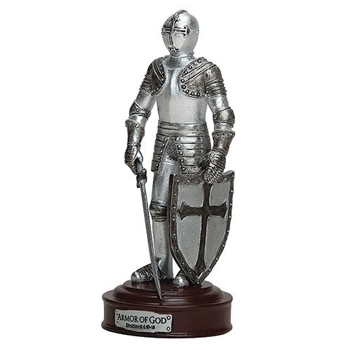 This 7" Shining Knight in Armor represents and reminds us about the "protective gear" needed for protection against all temptations! Based on Ephesians 6: 10-18