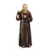 4" St. Padre Pio statue is hand painted and is made of a solid resin. Statue has gold leaf trim accents and Italian gold stamped prayer card. Boxed 