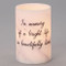 From the Copper Collection, this LED Marble Candle with Saying: In memory of a bright life so beautifully lived" is a perfect bereavement gift.