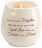 Ceramic vessel holds 8 ounces of 100% soy wax candle. Tranquility Scent. Measures 2.5L x 2.5W x 3.5H x 2.5D
"Gone yet not Forgotten, although we are apart, your Spirit Lives within me. Forever in my Heart"