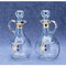Glass Cruets with Gold Chi Rho Design, 10 oz. Capacity, 6.5"  Height