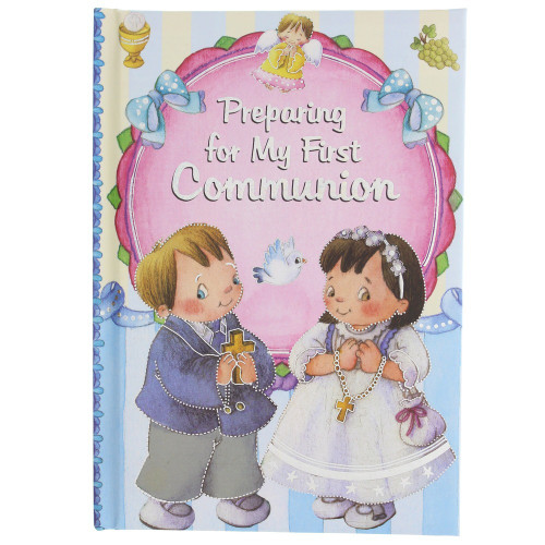 This illustrated colorful Catholic book, filled with prayers and important teachings, will hold much meaning for young believers as they prepare to receive Jesus for the first time in Holy Communion. Place one into the cart or wish list above.  Receiving the Lord Jesus in Holy Communion is one of the most special days of a persons life! Help young Christians prepare themselves spiritually to be a worthy vessel for God to reside in.  Author: Rev Thomas J Donaghy. Book measures approx. 6" x 8.5". Padded Cover - 48pp